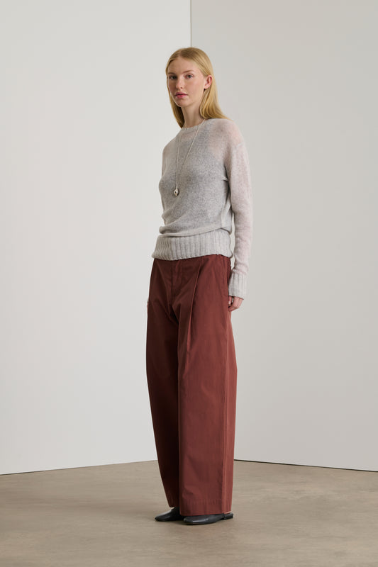 Pantalon Devy - Acajou - Coton - Femme