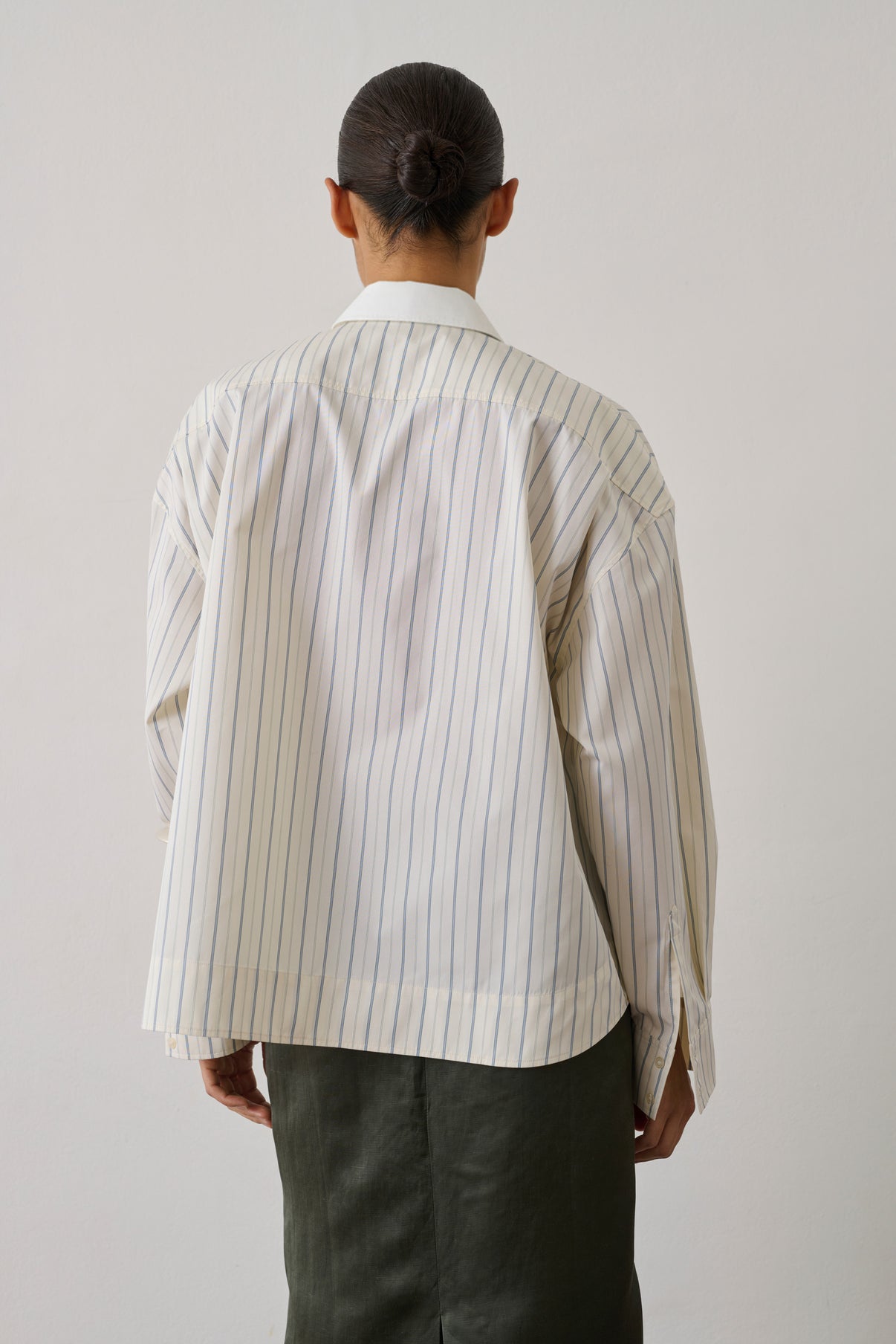 Chemise Idesia - Écru/Bleu - Coton - Femme vue 4