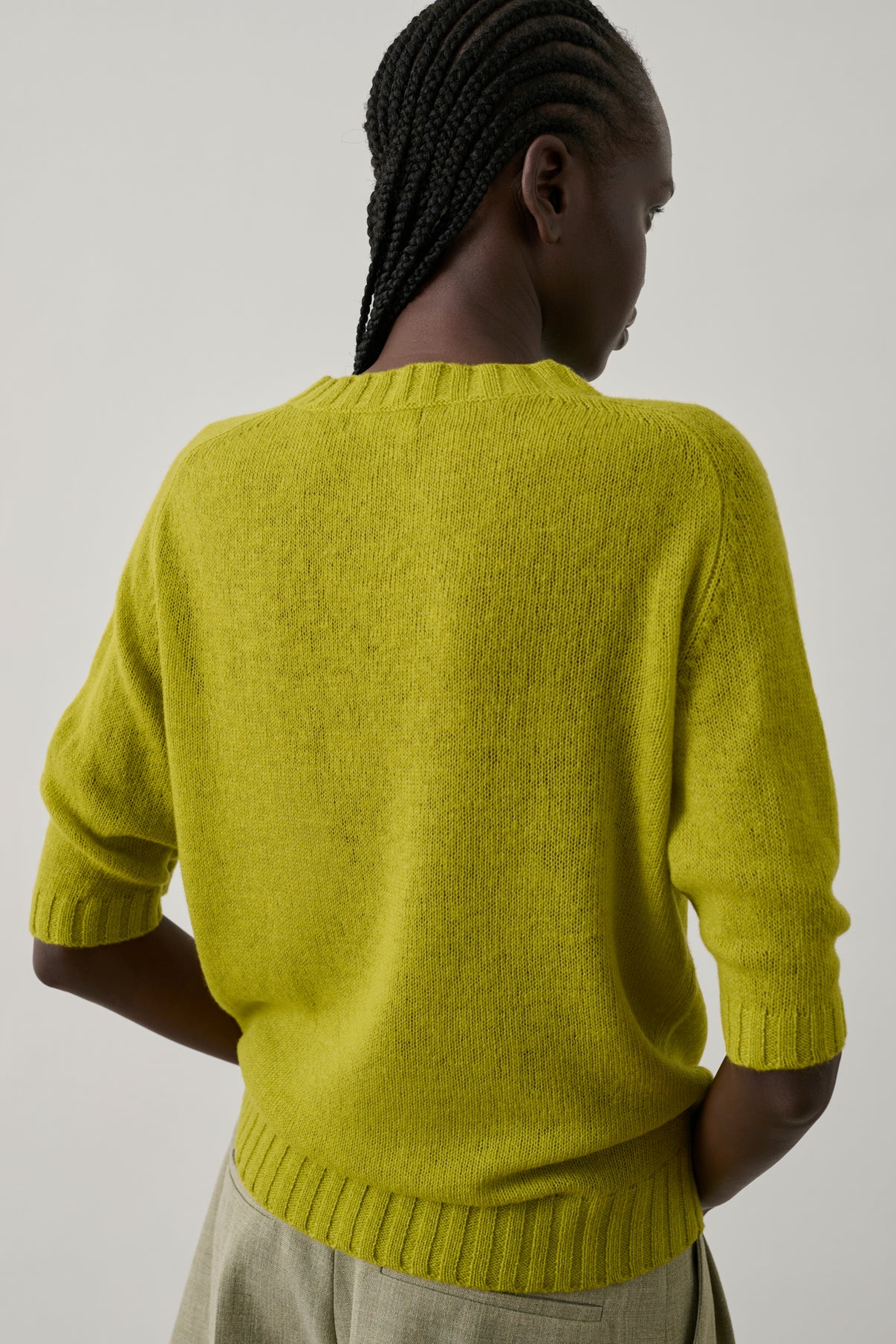 Pull Betina - Absinthe - Laine mérinos - Femme vue 3