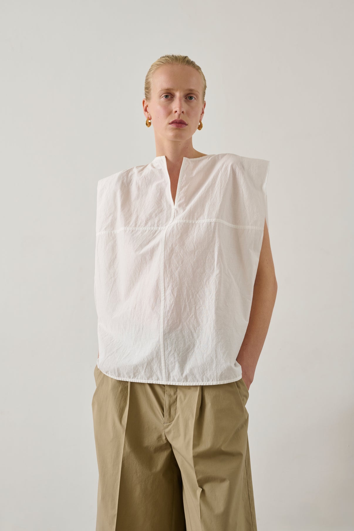 Top Isalys - Blanc - Coton - Femme vue 2